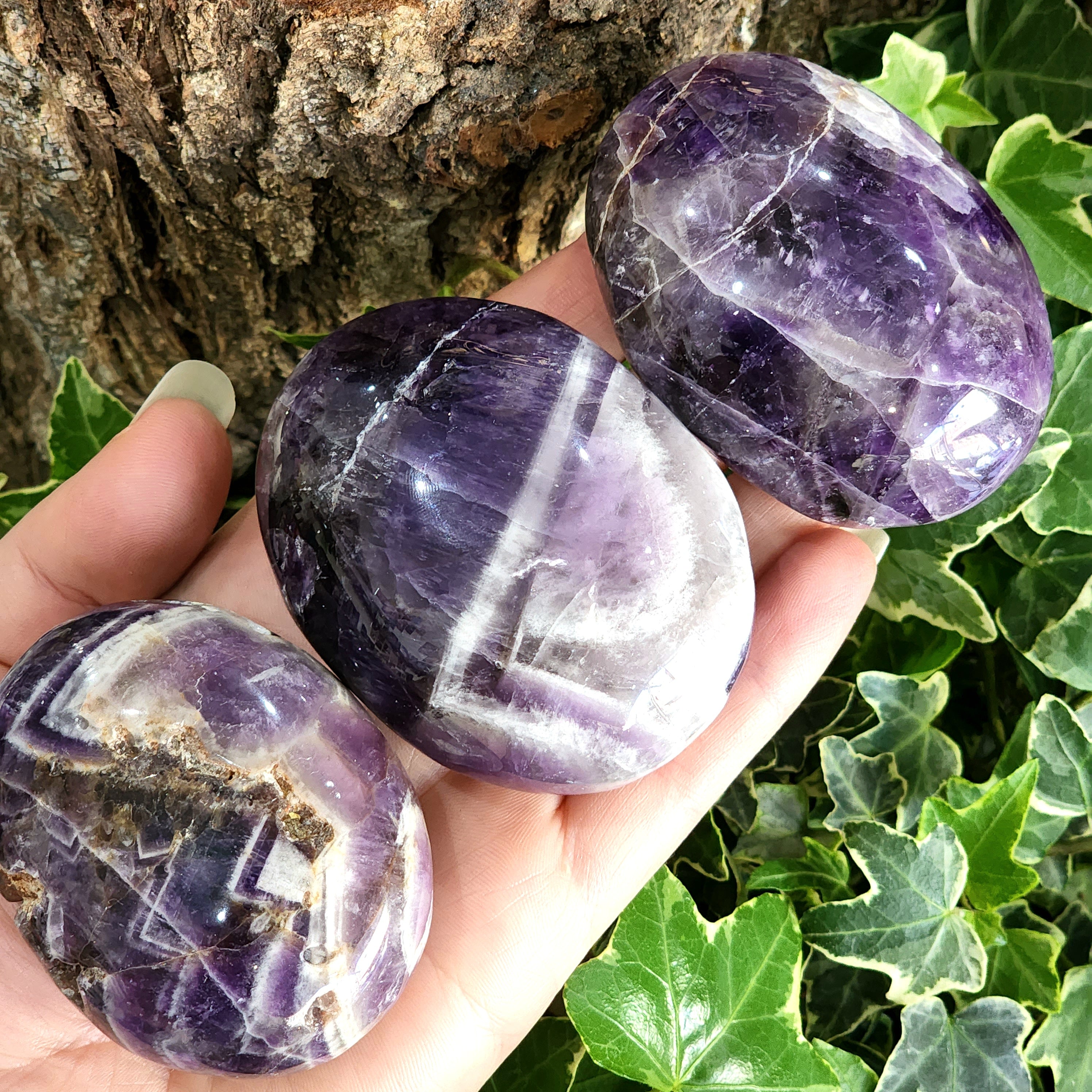 Dream Amethyst Palm Stone – Crystal Love Collective