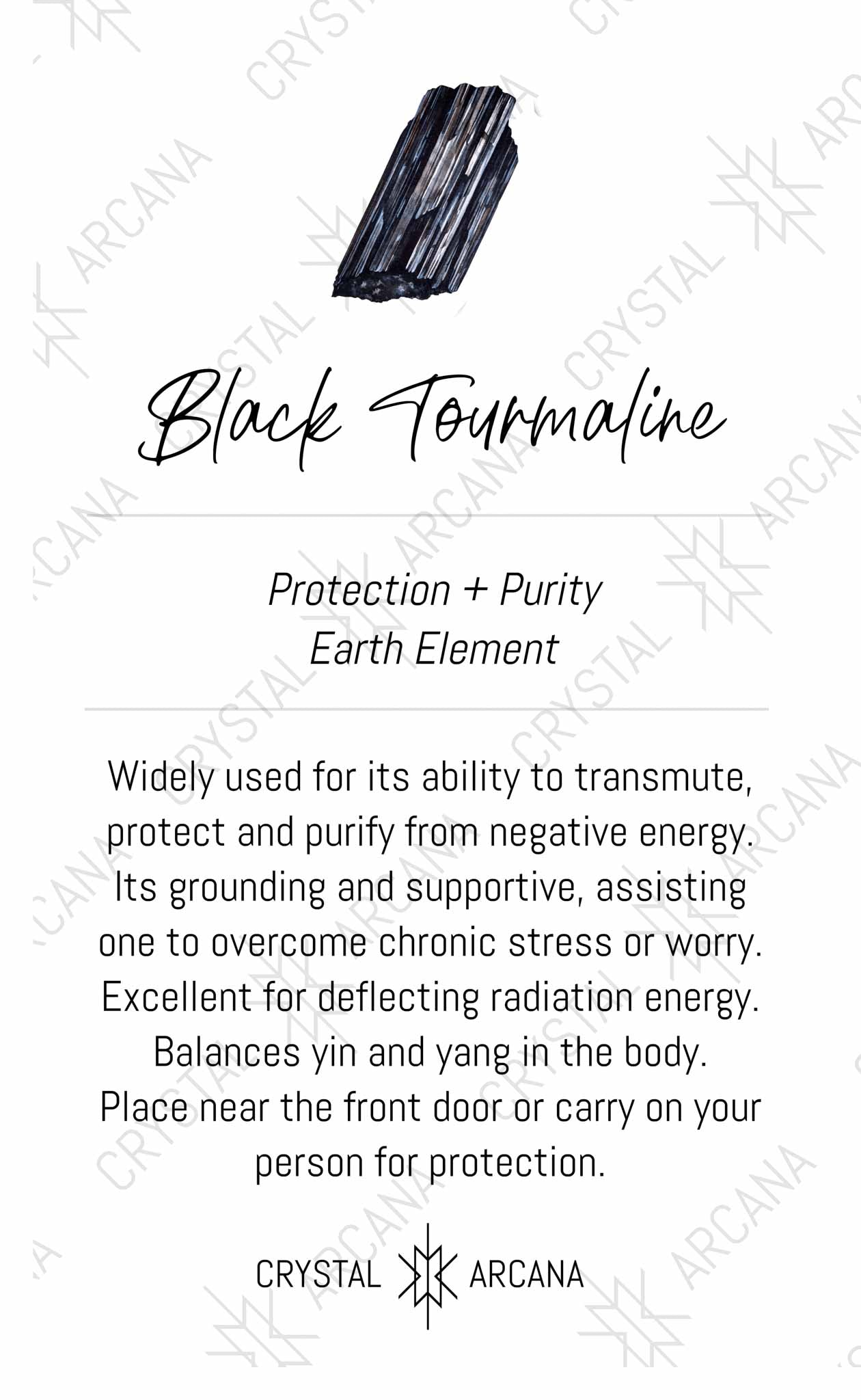 Rune Set - Black Tourmaline – Crystal Arcana